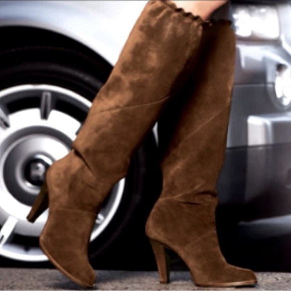 MICHAEL Michael Kors Shoes - Michael Kors Brown Suede Heeled Boots Size 7.5